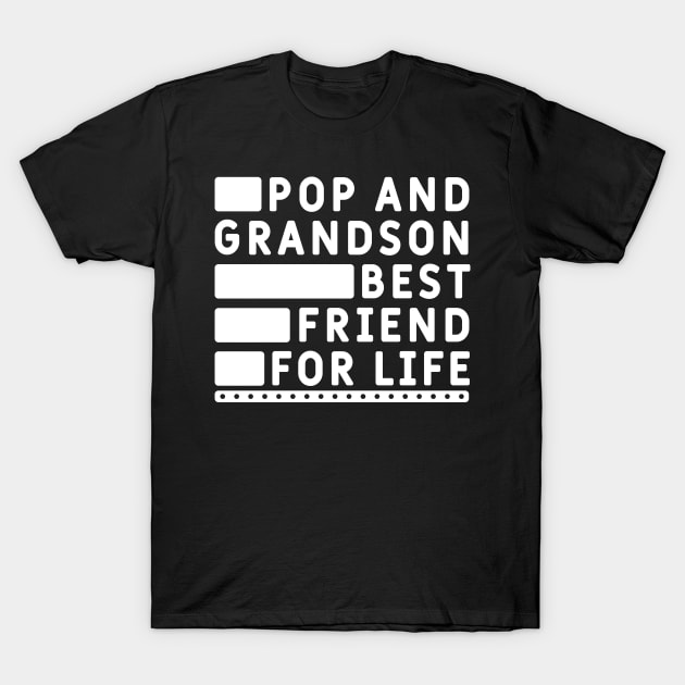 Mens Pop And Grandson Best Friends For Life Cool Cute Fathers Day Gift funny T-Shirt by Diogo Calheiros